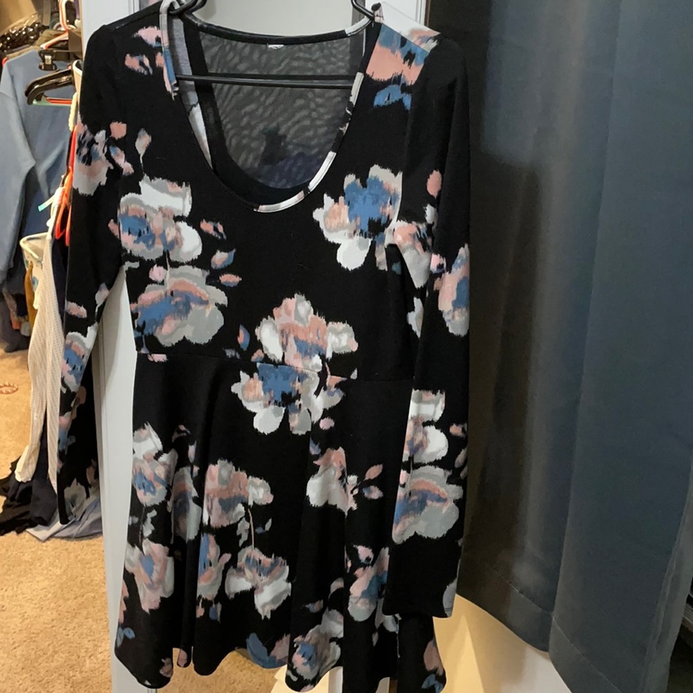 Floral mesh back Dress
